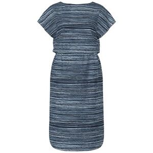 LuLaRoe Blue Gray Ruched Midi Dress with Dolman Sleeves